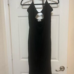 Oh Polly Black Backless Dress